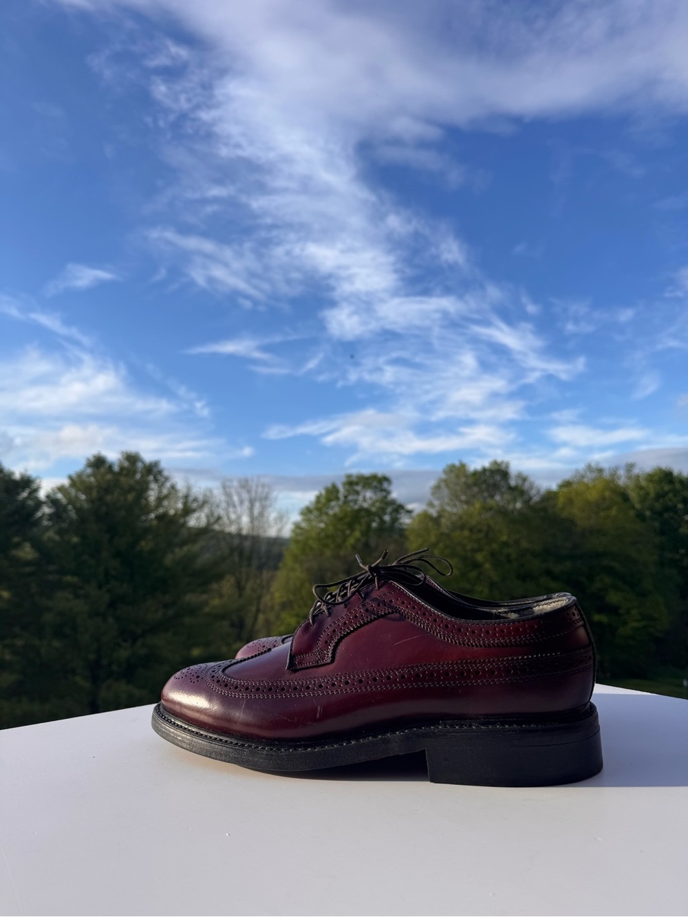 Dexter USA Made Burgundy Longwing Brogue Leather Shoes